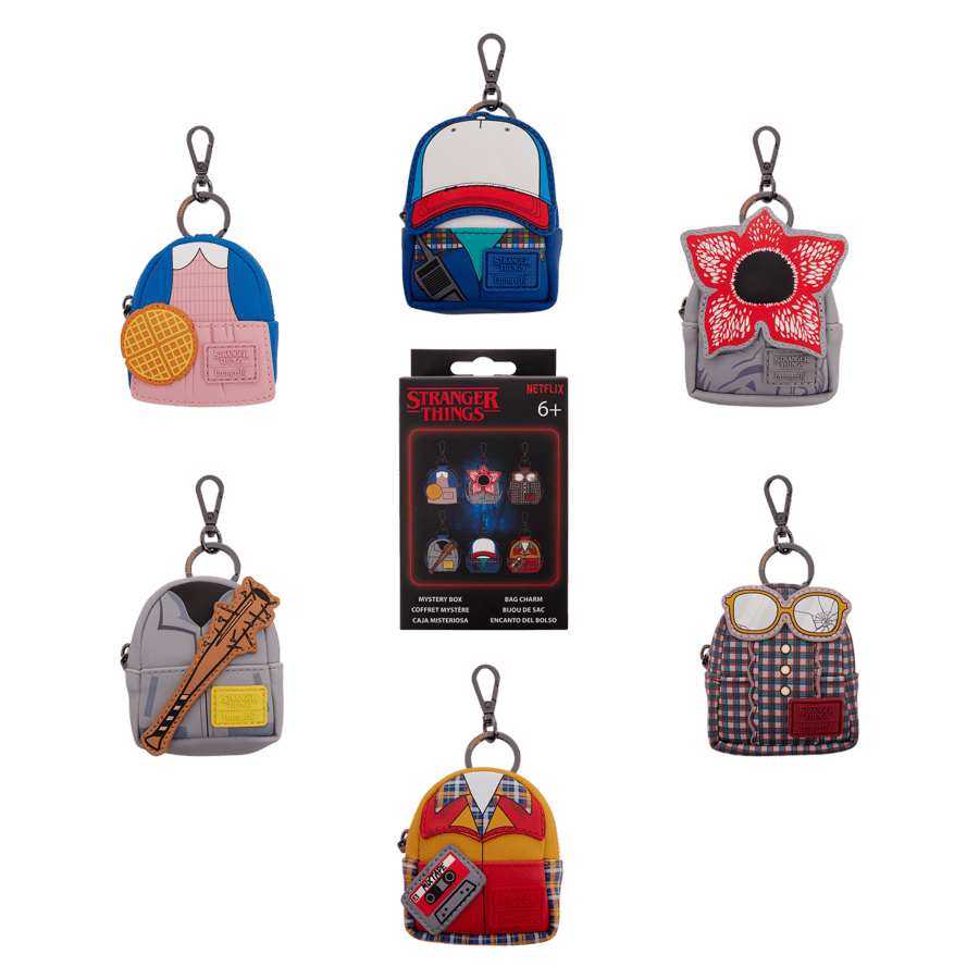 Stranger Things - 10th Anniversary Mystery Mini Backpack Keychain Charms Display Of 15 (Loungefly Bag Charm)