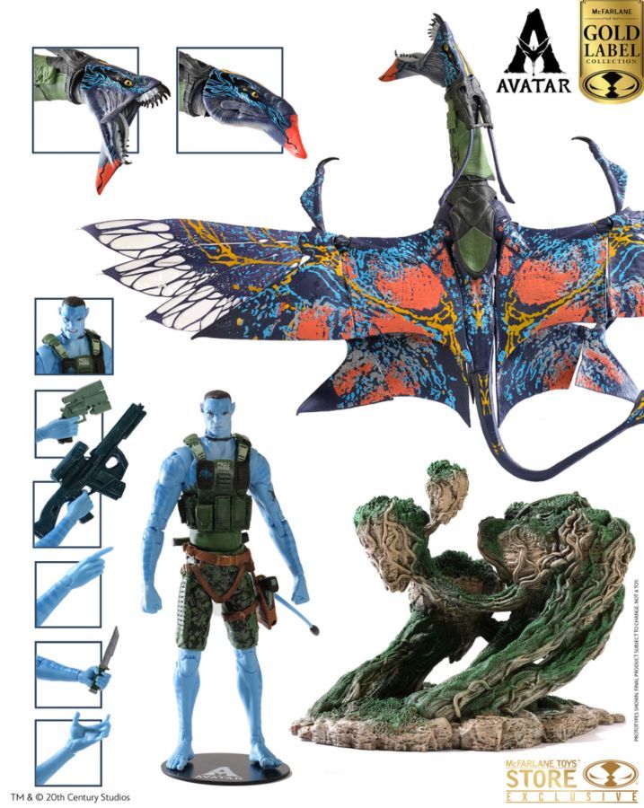 Avatar: The Way of Water - Quaritch & Banshee Gold Label Figure (SDCC)