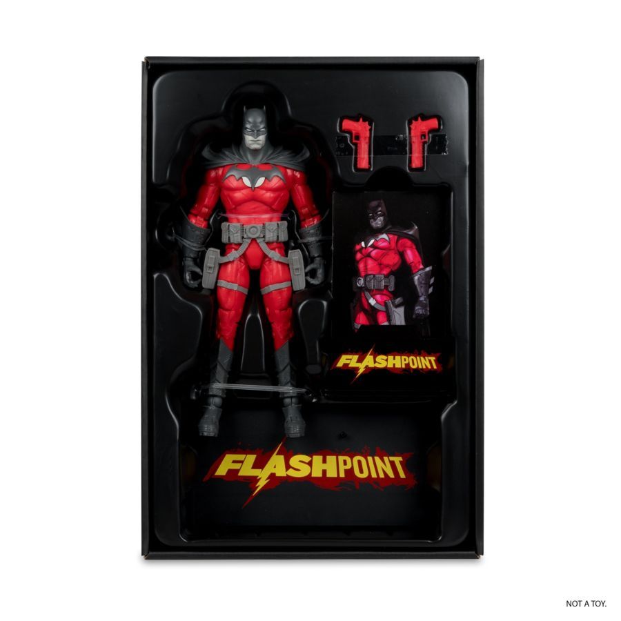 DC Multiverse - Batman Flashpoint Black & White with Accent (Gold Label) 7″ Action Figure