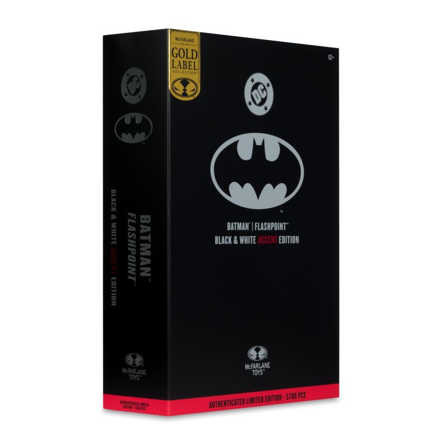 DC Multiverse - Batman Flashpoint Black & White with Accent (Gold Label) 7″ Action Figure