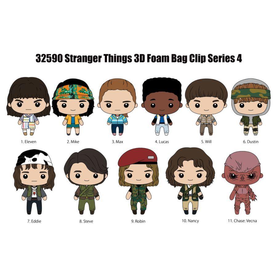 Stranger Things - 3D PVC Bag Clips (Series 4) (Display of 24)