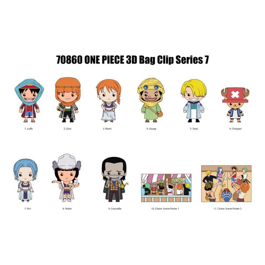 One Piece - 3D PVC Bag Clips Series 7 Blind Bag (Display of 24)