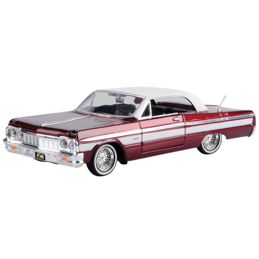 Get Low - 1964 Chevy Impala (Metallic Red) 1:24 Scale Diecast Vehicle