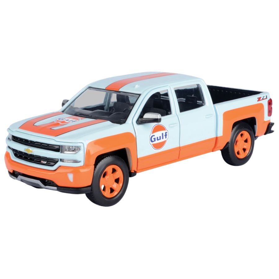 Gulf Collection - 2017 Chevy Silverado 1500 Lt Z71 with Gulf Livery 1:27 Scale Diecast Vehicle