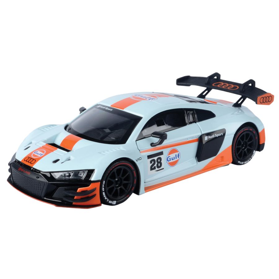 Gulf Collection - Audi R8 Lms GT3 With Gulf Livery 1:24 Scale Diecast Vehicle