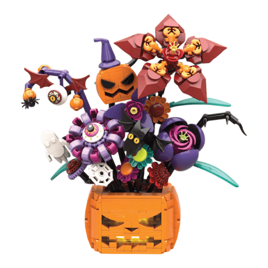 Halloween Series - Midnight Pumpkin Bouquet Construction Set (570 Pcs)