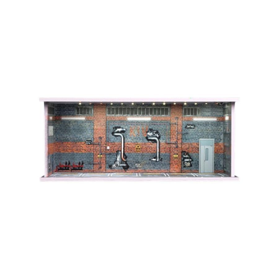 1:64 Diorama - Garage Scene Outdated Factory C (Boxed) Miniature Scene