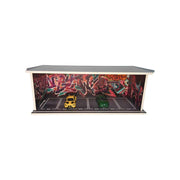 1:64 Diorama - Garage Scene Graffiti Wall E (Boxed) Miniature Scene