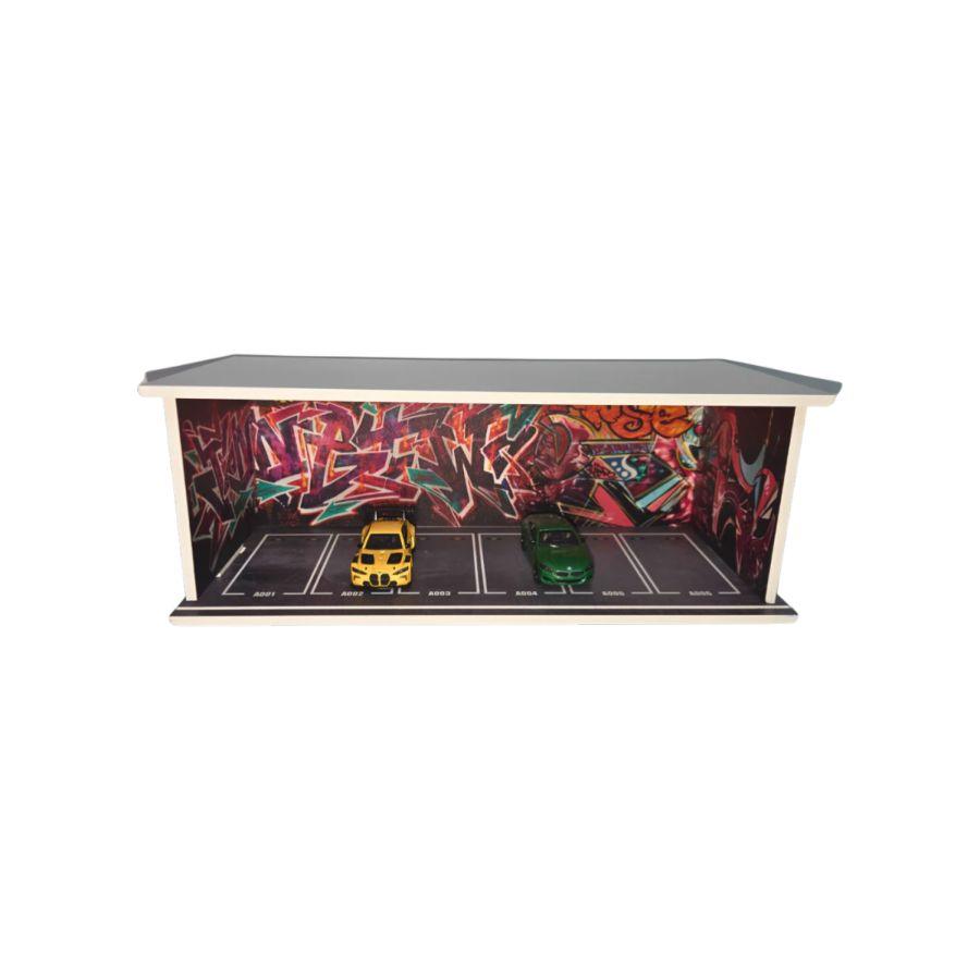 1:64 Diorama - Garage Scene Graffiti Wall E (Boxed) Miniature Scene
