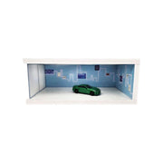 1:64 Diorama - Snowboard with Light Box Single Parking Space (Blue) Miniature Scene