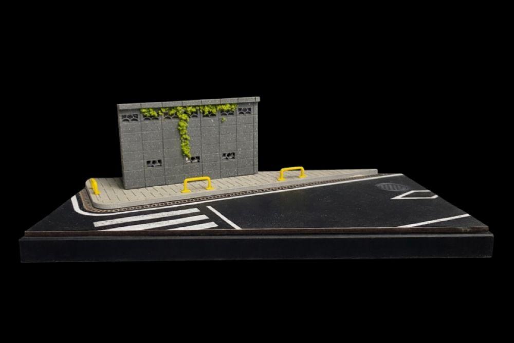 1:64 Diorama – Street Corner Road Miniature Scene