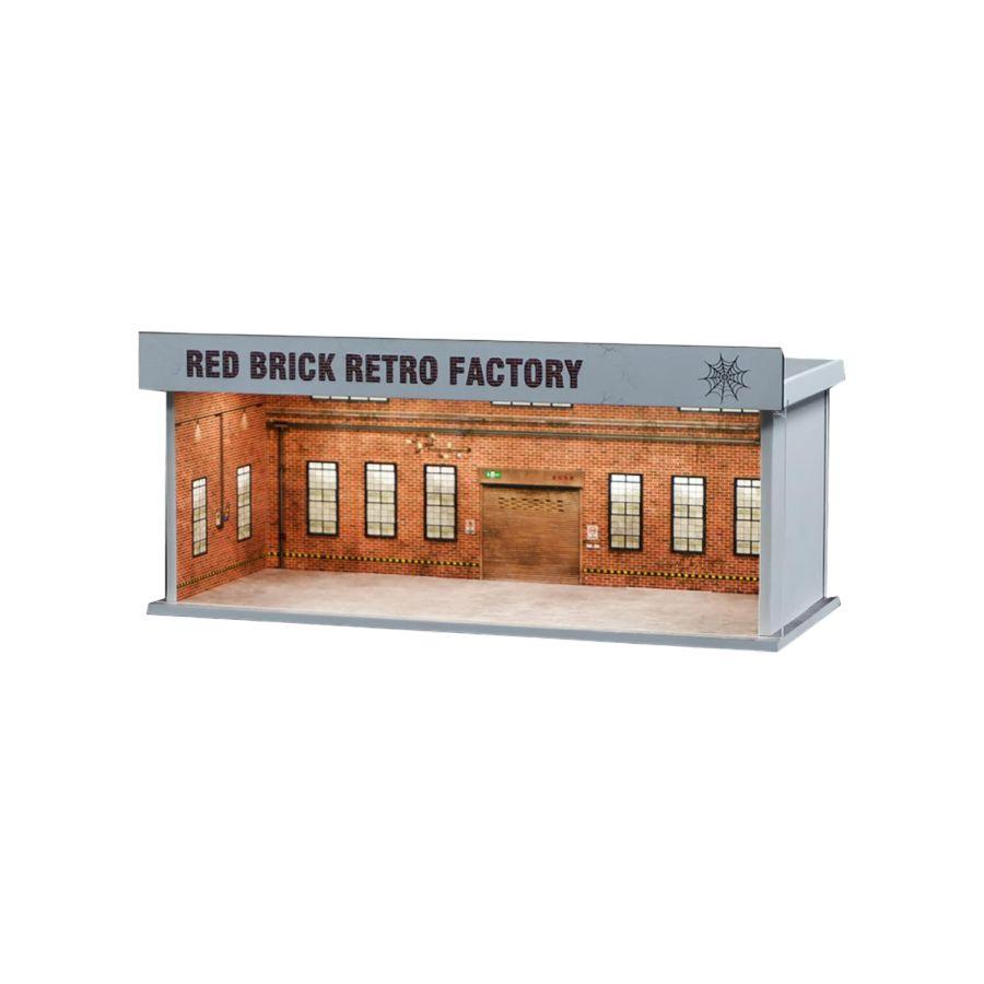 1:64 Diorama - Red Brick Retro Factory Miniature Scene