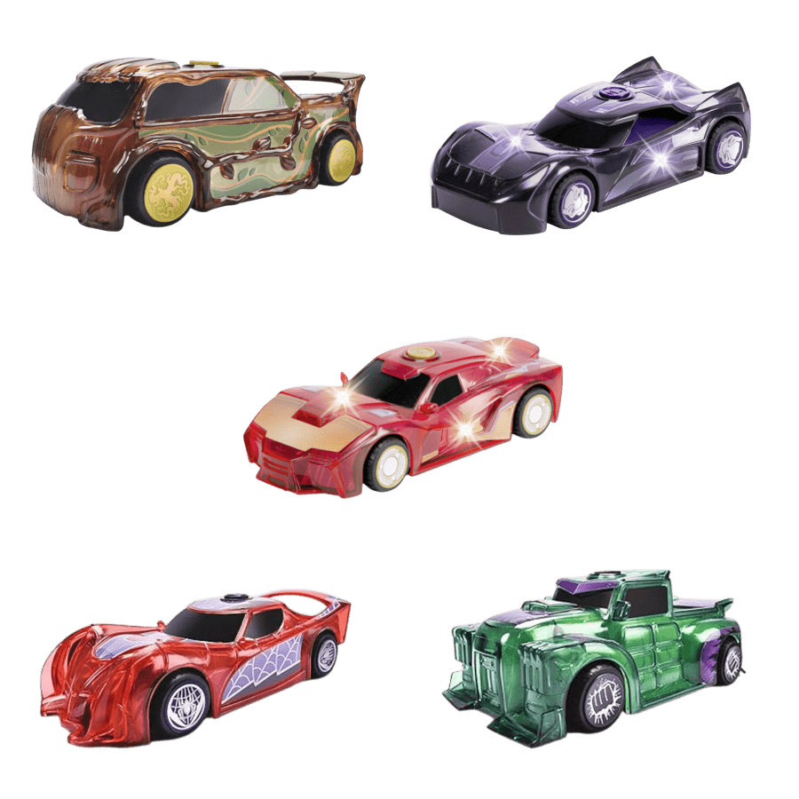Marvel - 1:32 Light Hero Vehicles with Light & Sound Assortment (6 Count)