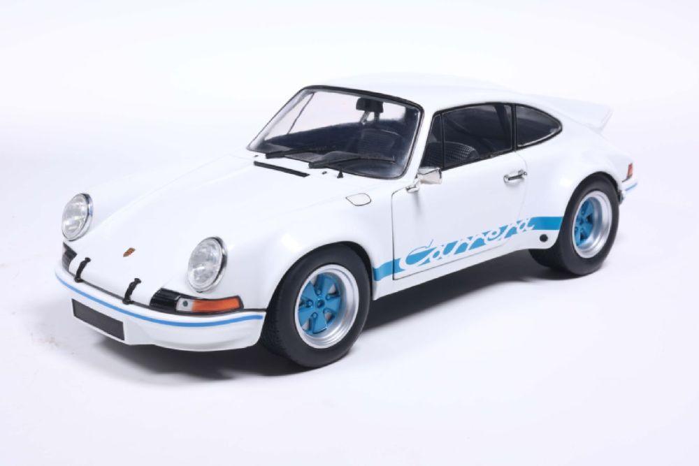 Solido - 1:18 1973 Porsche 911 RSR Blue Carrera Stripes Diecast Vehicle