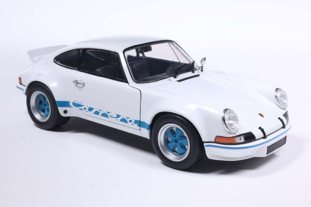 Solido - 1:18 1973 Porsche 911 RSR Blue Carrera Stripes Diecast Vehicle
