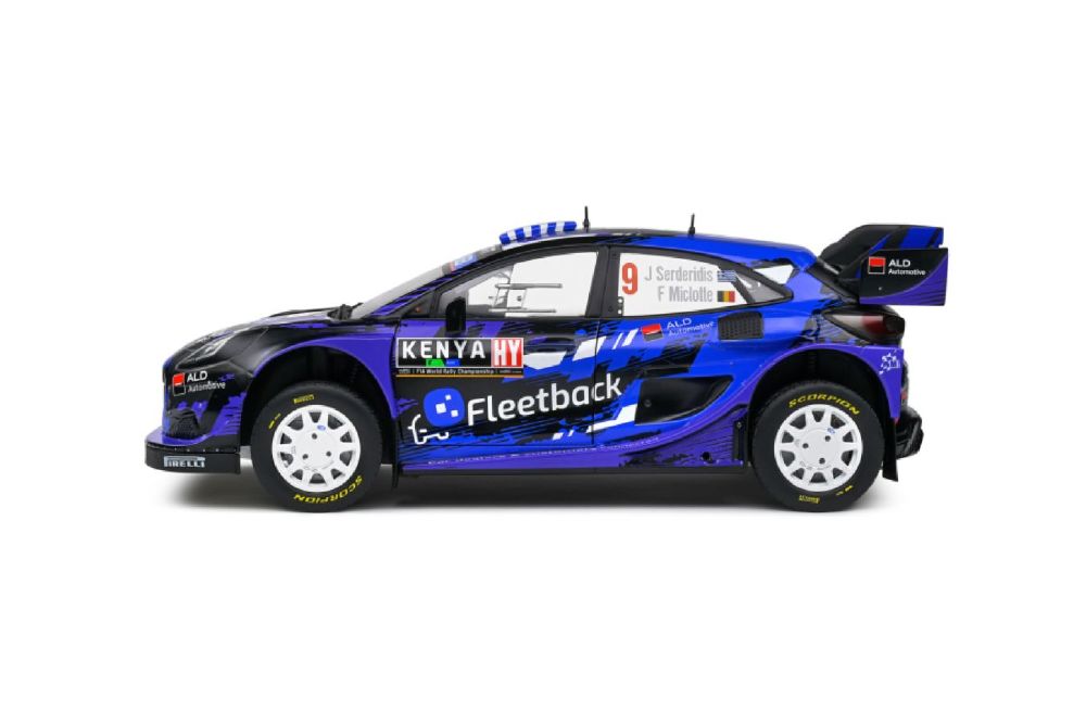 Solido - 1:18 2022 Ford Puma Rally1 Hybrid #9 Serderidis/Miclotte Rally Kenya Diecast Vehicle