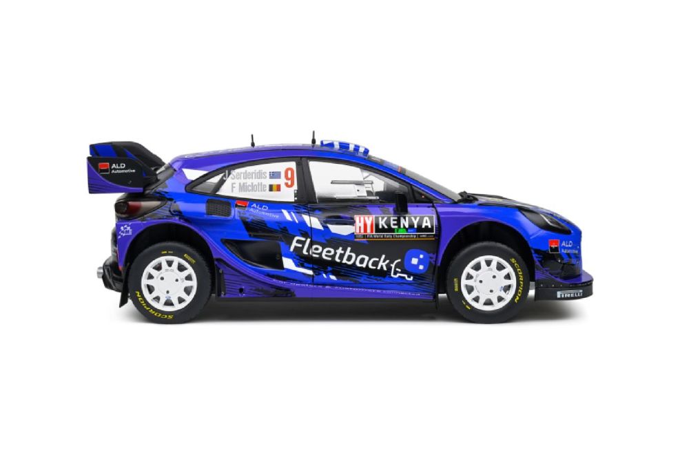 Solido - 1:18 2022 Ford Puma Rally1 Hybrid #9 Serderidis/Miclotte Rally Kenya Diecast Vehicle