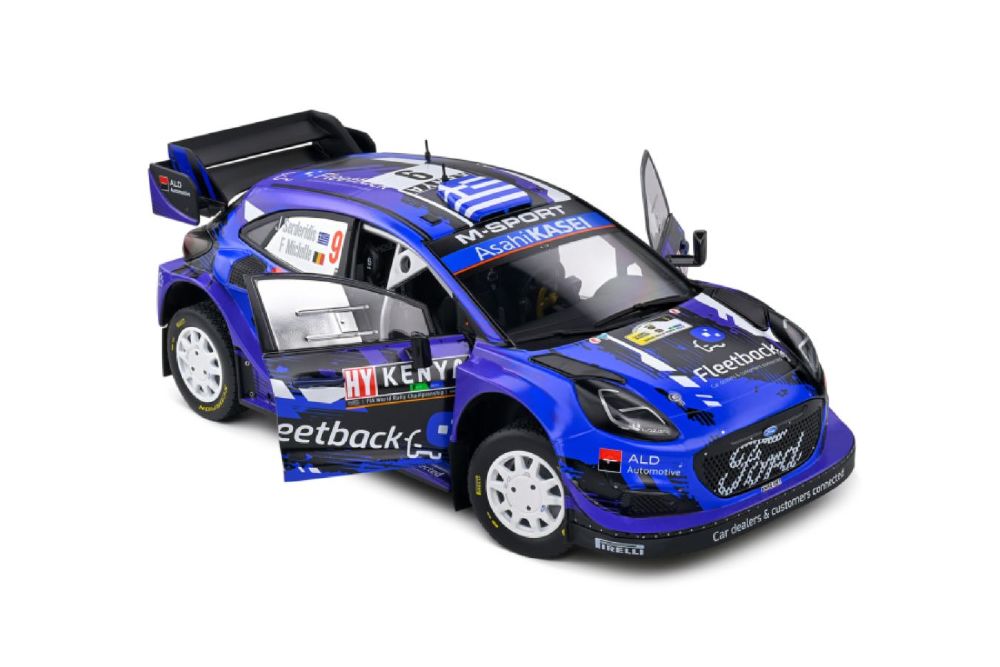 Solido - 1:18 2022 Ford Puma Rally1 Hybrid #9 Serderidis/Miclotte Rally Kenya Diecast Vehicle