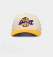Los Angeles Lakers - NBL Vintage Cream Pro Crown Snapback (Hat)