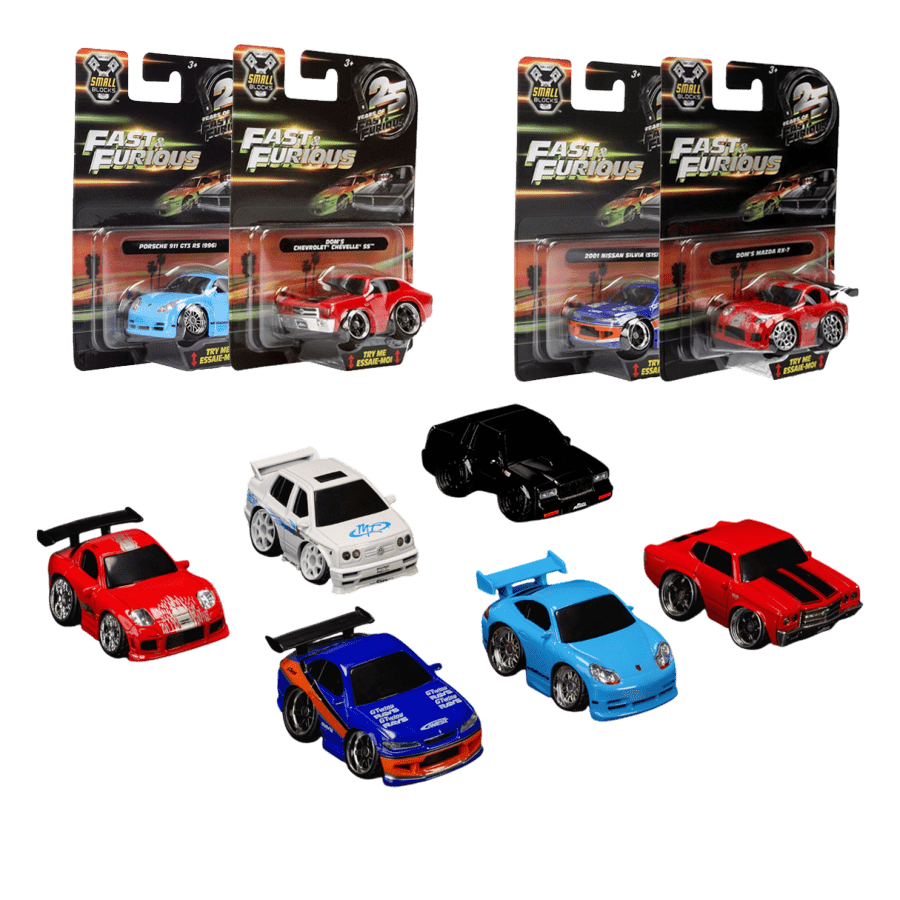 Fast & Furious - 1:43 Small Blocks Diecast Vehicle Wave 2 Assortment (Display of 6)
