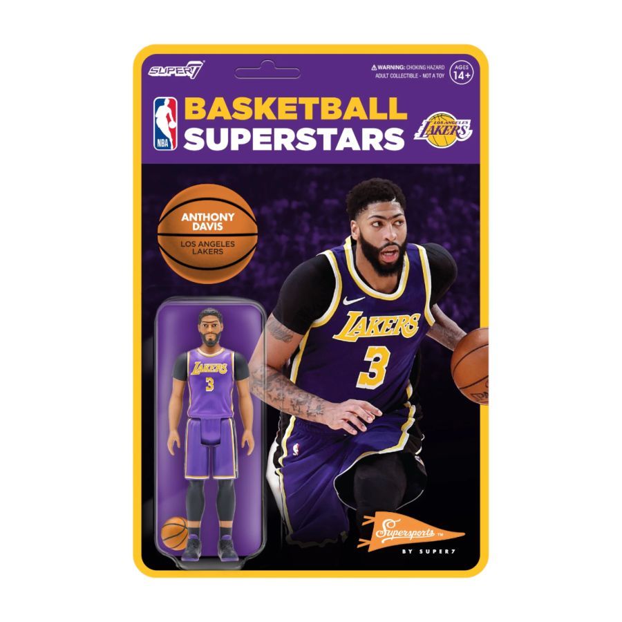 NBA - Anthony Davis LA Lakers Purple Statement Supersports ReAction 3.75″ Action Figure