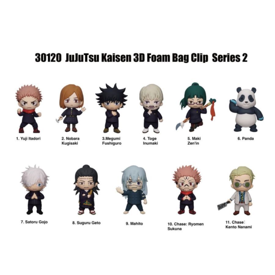 Jujutsu Kaisen - 3D PVC Bag Clips Blind Bag (Display of 24) (Series 2)