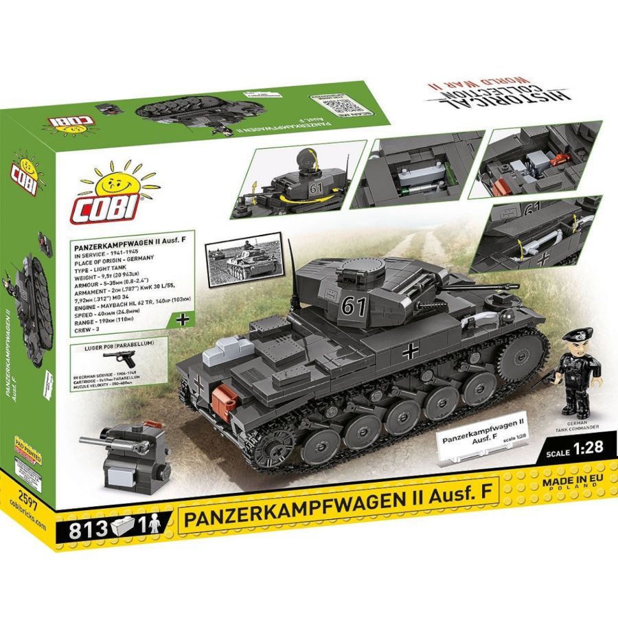 World War 2 - Panzerkampfwagen II Ausff Construction Brick Set (813 Pieces)