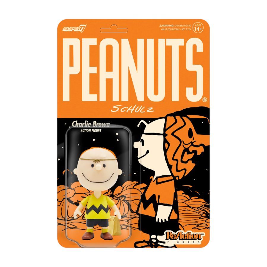 Peanuts - Charlie Brown with Halloween Mask ReAction 3.75″ Action Figure