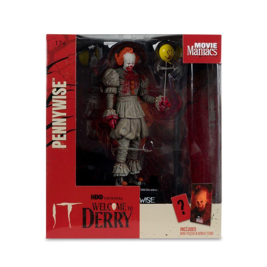 Welcome to Derry - Pennywise (Bloody) Movie Maniacs 6″ Posed Figure