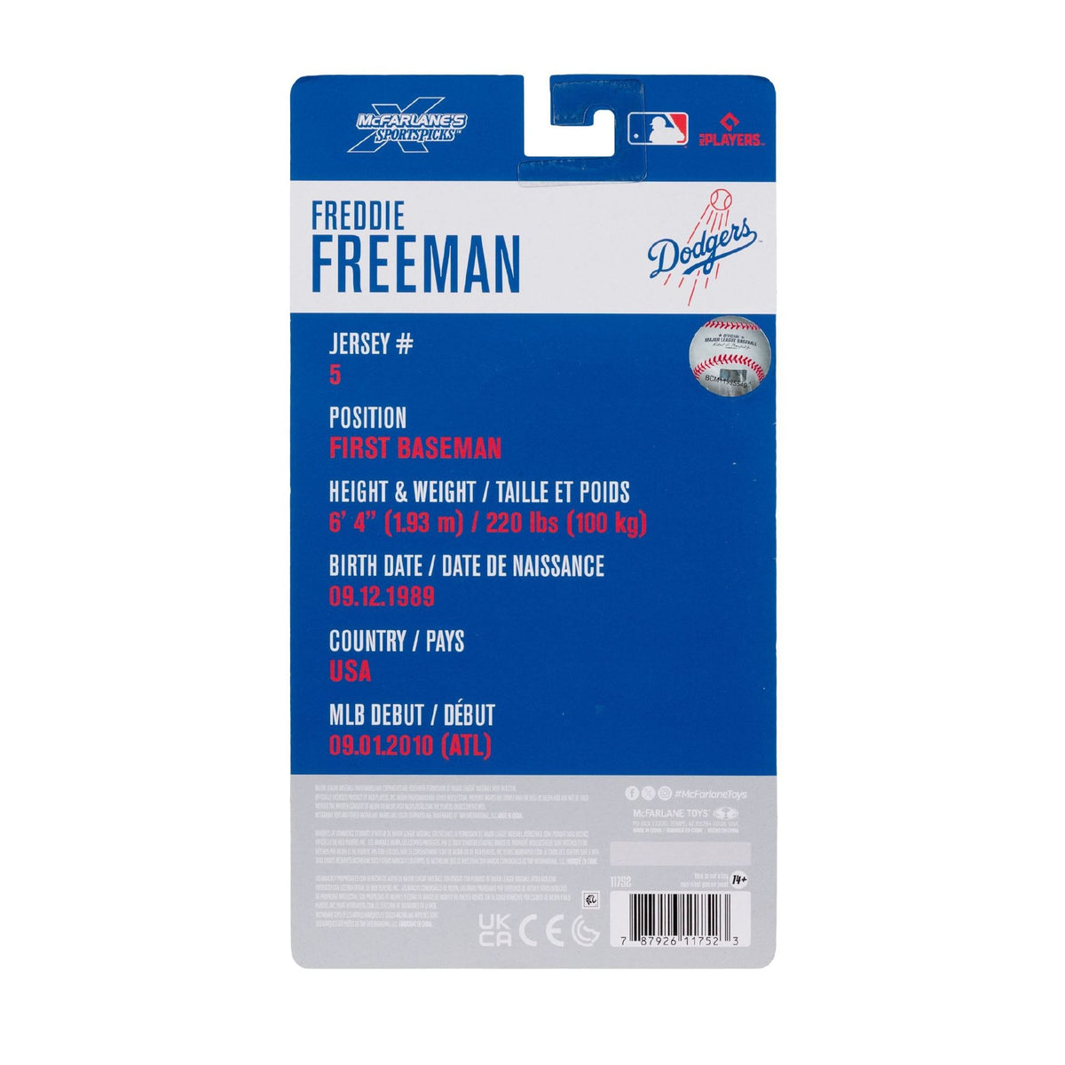MLB - Freddie Freeman (LA Dodgers) 6″ Articulated Figure