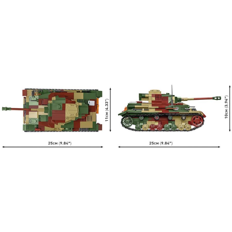 World War 2 - PzKpfw IV Ausf.G Construction Brick Set (1107 Pieces)
