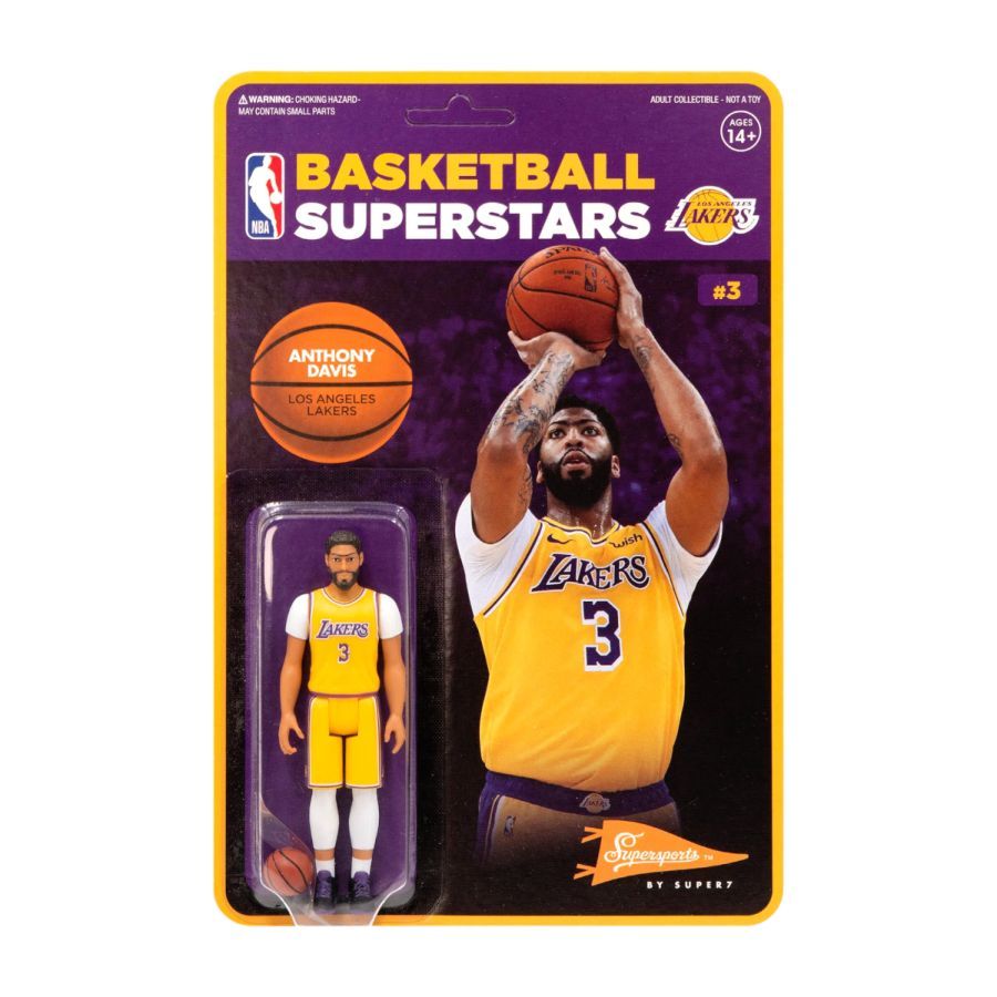 NBA - Anthony Davis Los Angeles Lakers Supersports ReAction 3.75″ Action Figure