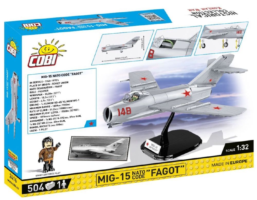 Korean War - MIG-15 N.Code Fagot (504 Piece Kit)