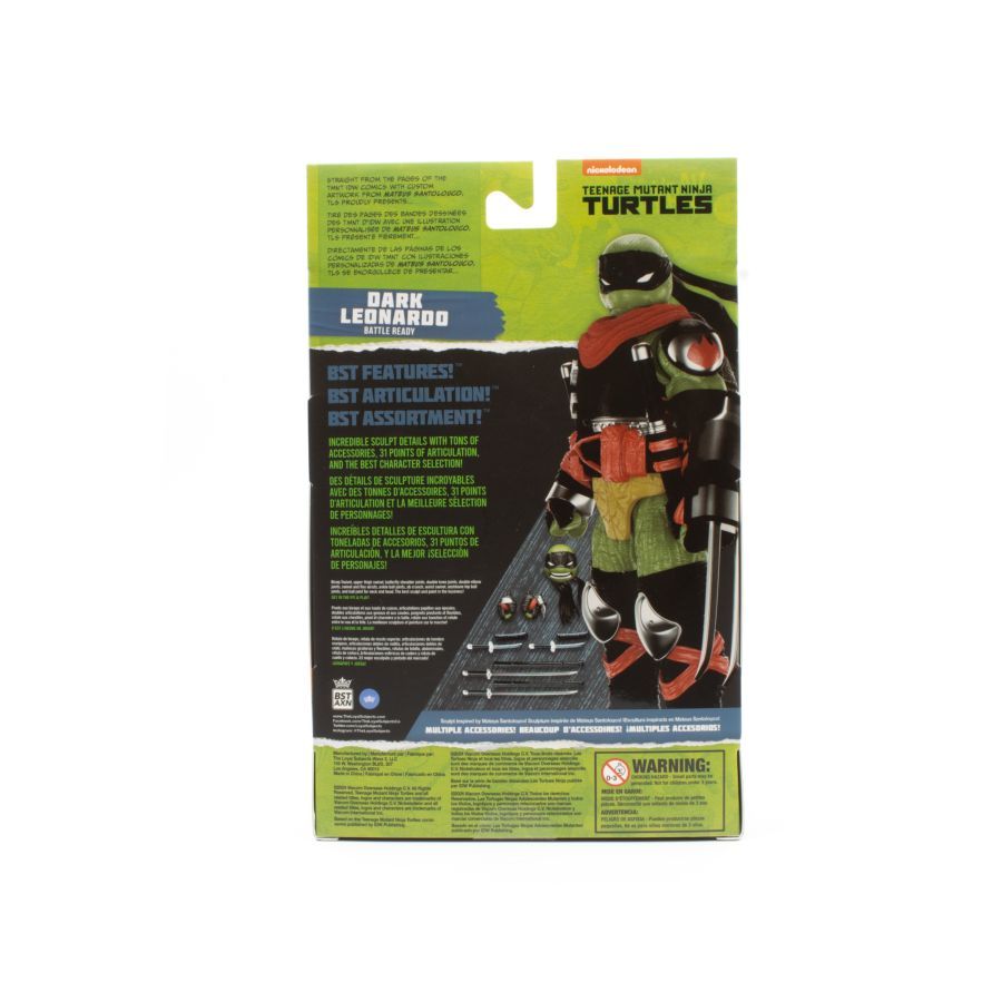 Teenage Mutant Ninja Turtles - Dark Leonardo “Battle Ready” BST AXN 1:15 Scale Action Figure