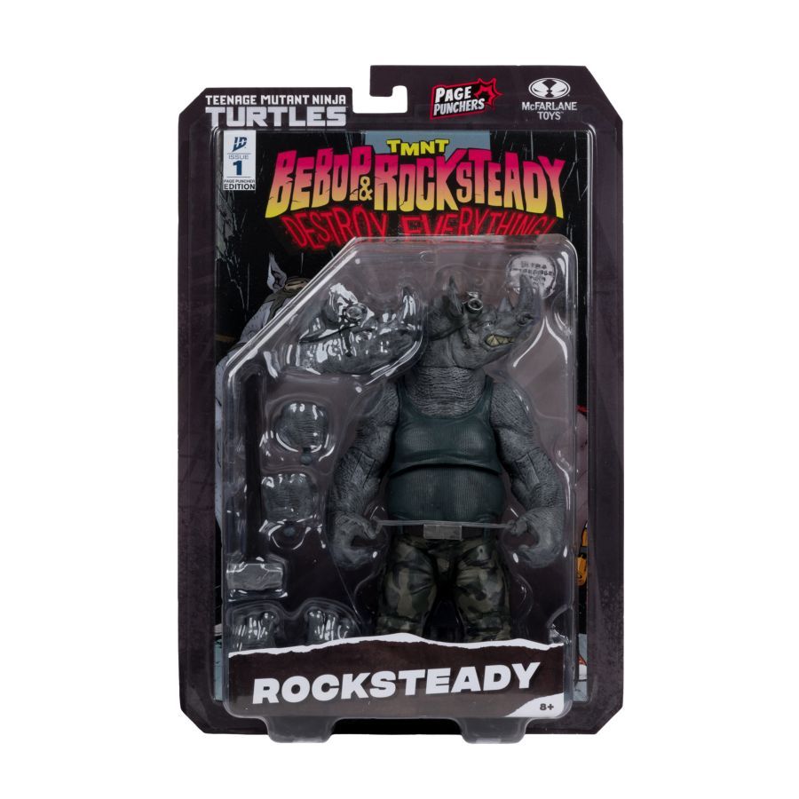 Teenage Mutant Ninja Turtles - Rocksteady Page Punchers 5″ Figure with Comic