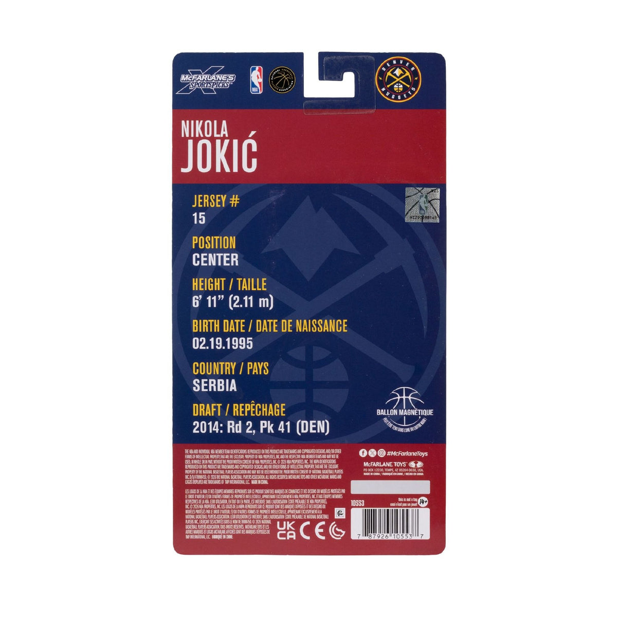 NBA - Nikola Jokic (Denver Nuggets) 6″ Articulated Figure