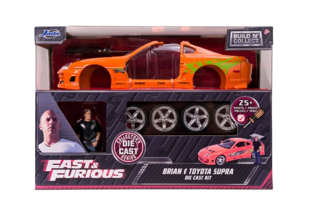 Fast & Furious - Brian’s Toyota Supra with Brian 1:24 Scale Diecast Model Kit