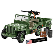 World War 2 - Willys MB + Trailer [Exclusive] Construction Brick Set (1580 Pieces)