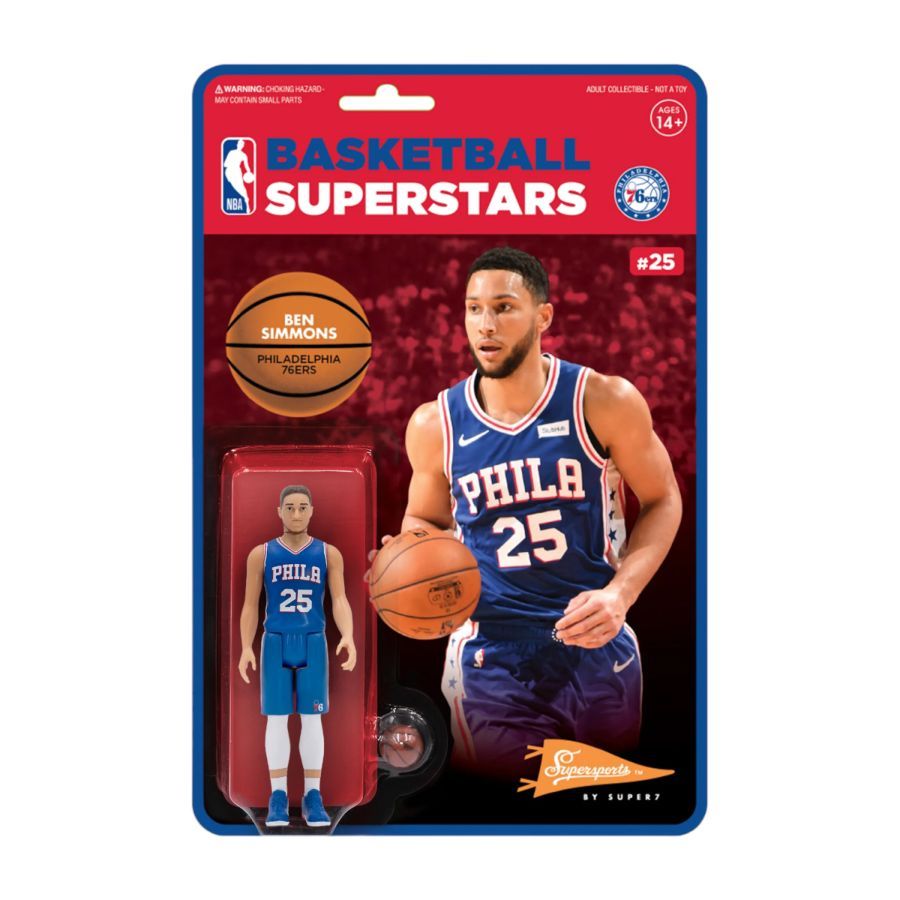 NBA - Ben Simmons Philadelphia 76ers Supersports ReAction 3.75″ Action Figure