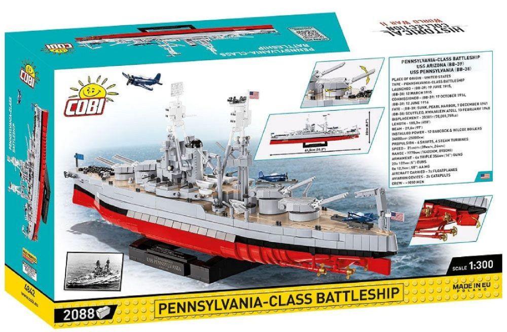 World War 2 - Pennsylvania Class Battleship [Executive] Construction Brick Set (2088 Pieces)