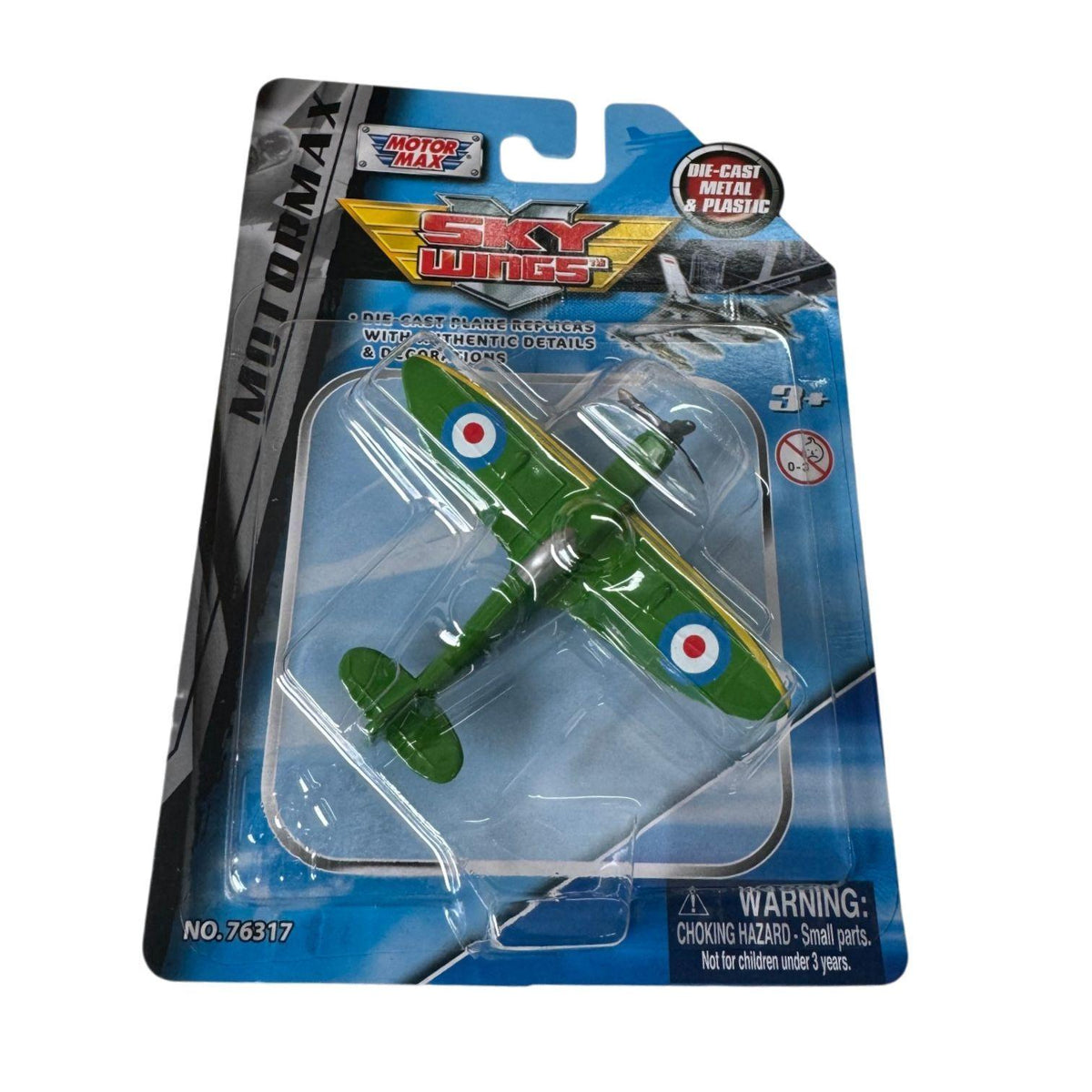 Sky Wings - 3.5″ Spitfire Die-Cast Plane Replica Assortment (2 Count)