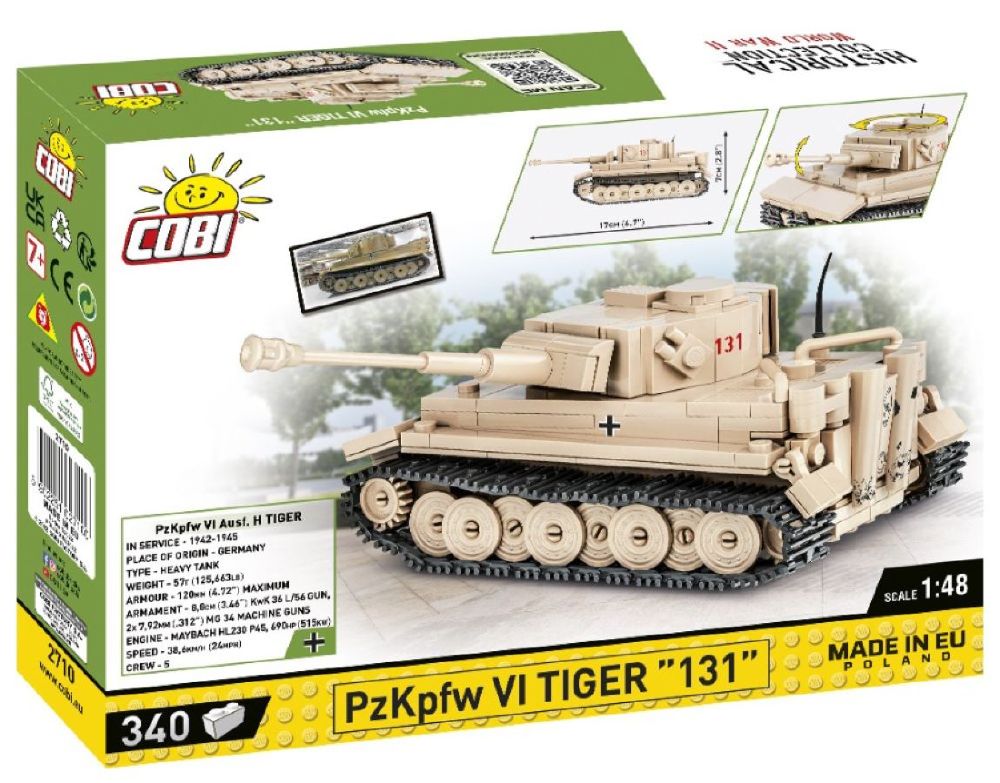 World War 2 - Pzkpfw VI Tiger “131” Construction Brick Set (340 Pieces)