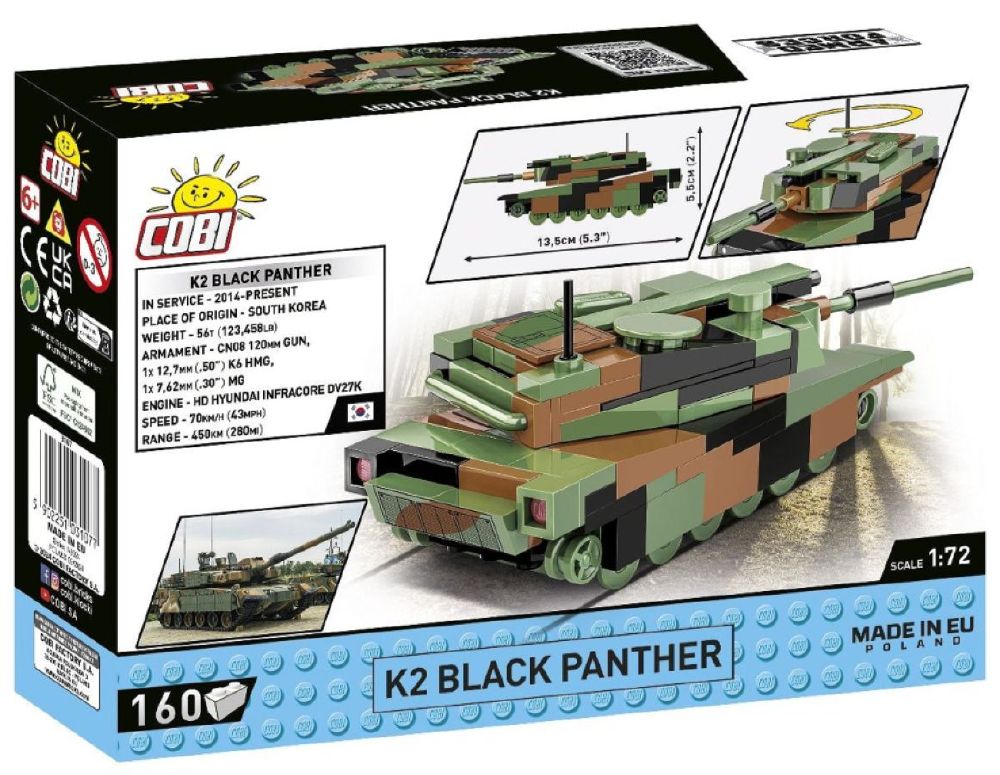 World War 2 - K2 Black Panther Construction Brick Set (162 Pieces)