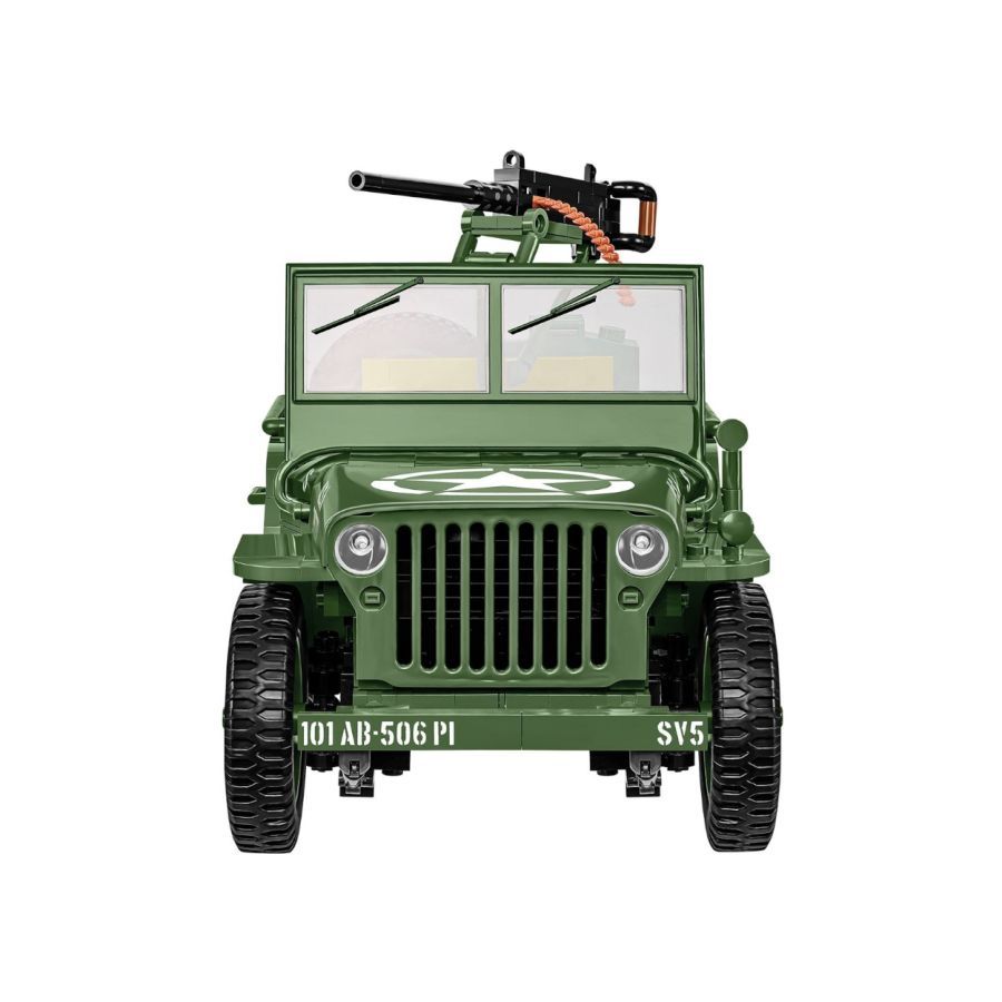 World War 2 - Willys MB + Trailer [Exclusive] Construction Brick Set (1580 Pieces)