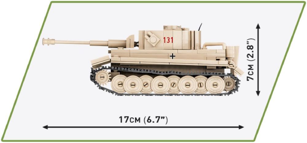 World War 2 - Pzkpfw VI Tiger “131” Construction Brick Set (340 Pieces)