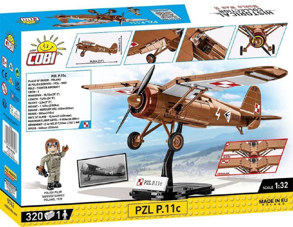 World War 2 - PZL P-11c Construction Brick Set (320 Pieces)