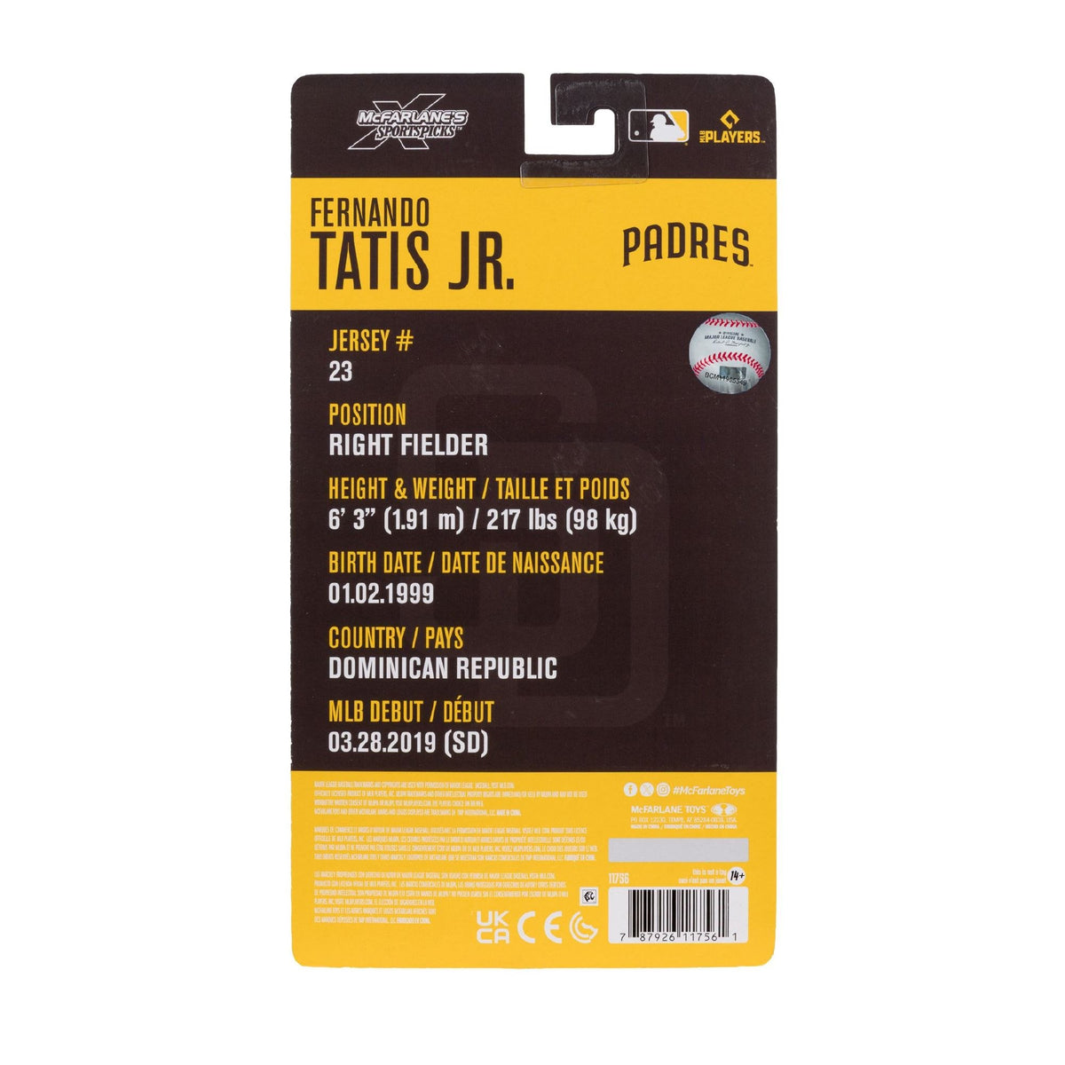 MLB - Fernando Tatis Jr. (San Diego Padres) 6″ Articulated Figure