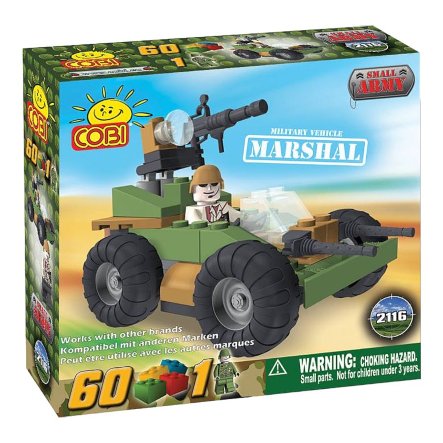 Small Army - Marshal Military Vehicle Construction Set (60 Piece Kit)