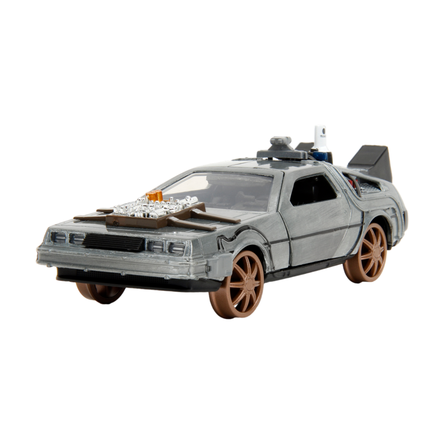 Back To The Future: Part 3 - Time Machine (Railroad Wheels) 1:32 Scale Die-Cast (Model Car)