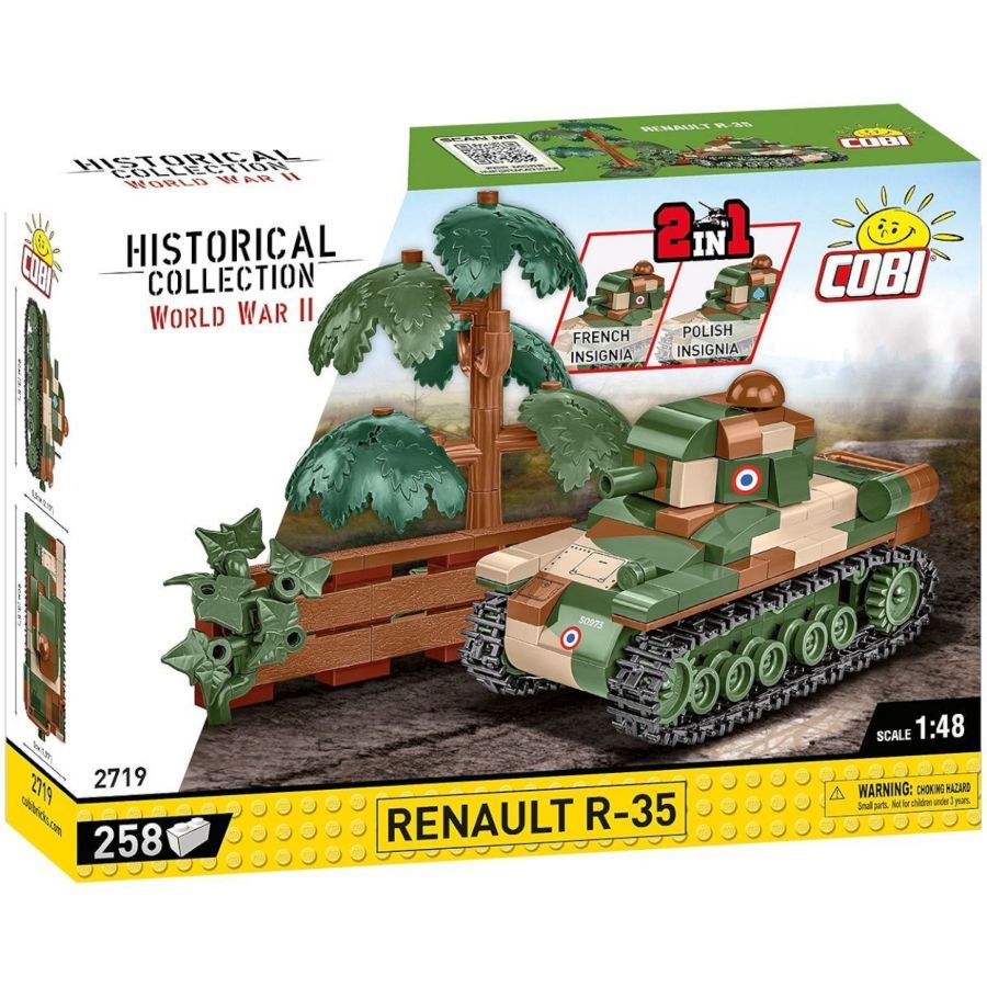World War 2 - Renault R-35 Construction Brick Set (258 Pieces)